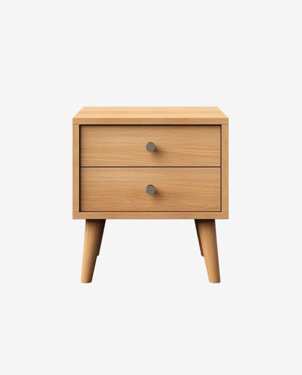 Minimalist Wooden Nightstand with Drawers