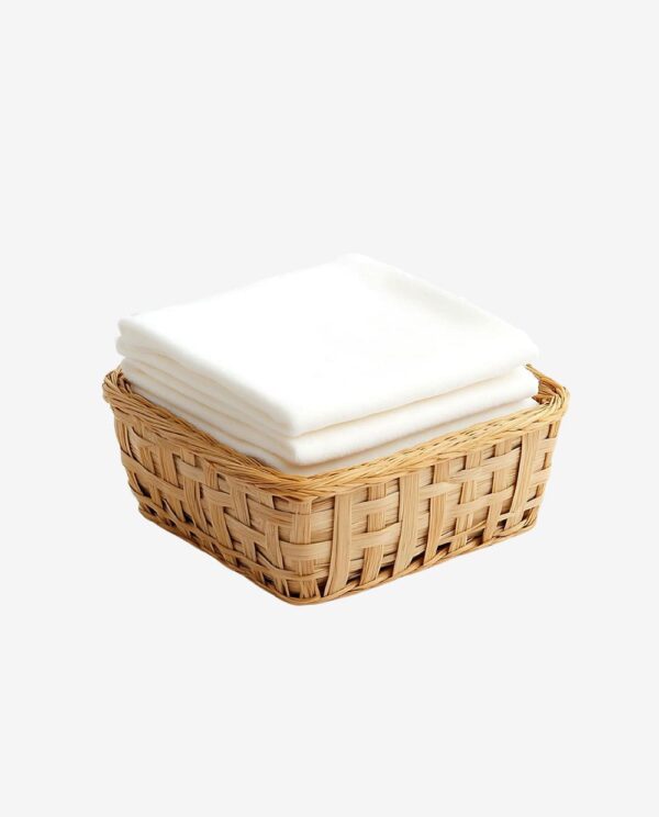 Second image of Wicker Basket with Folded Towels