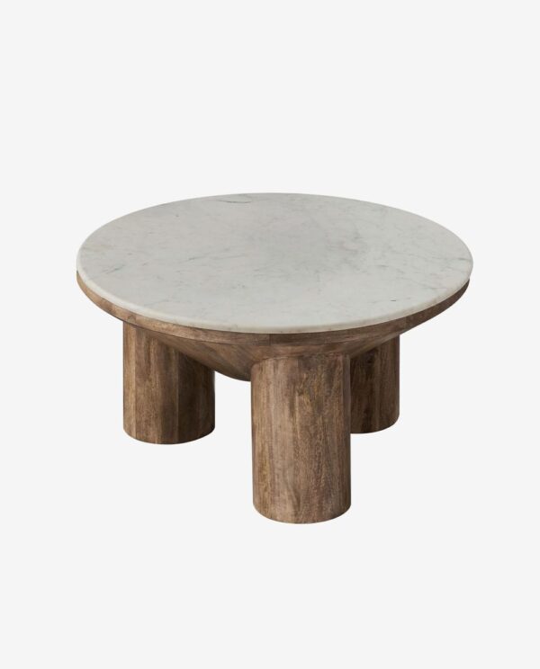 Second image of Round Coffee Table with Wooden Base