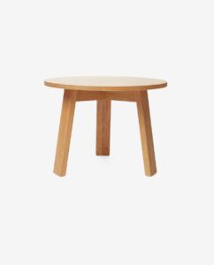 Round Wooden Side Table with Legs