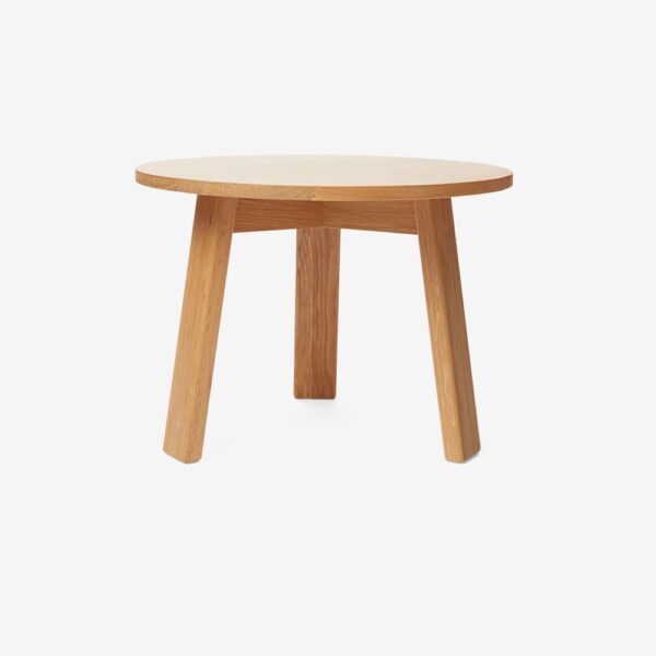 Round Wooden Side Table with Legs