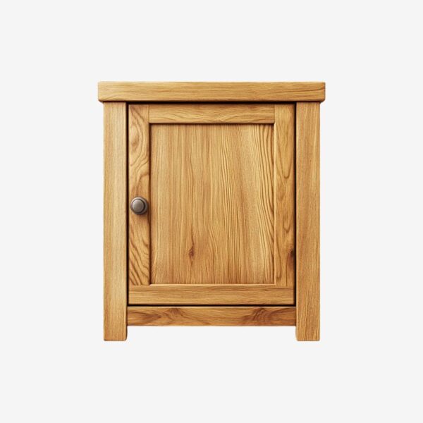 Classic Wooden Nightstand with Door