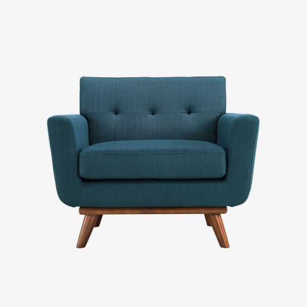Modern Teal Armchair with Cushions