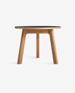 Second image of Round Wooden Side Table with Legs