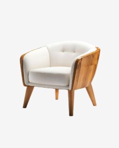 Second image of Elegant Wooden Accent Chair Design