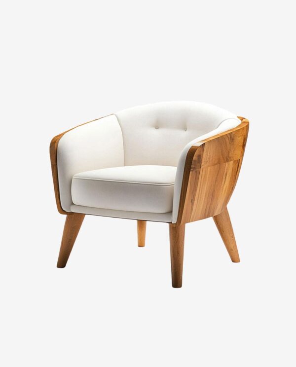 Second image of Elegant Wooden Accent Chair Design