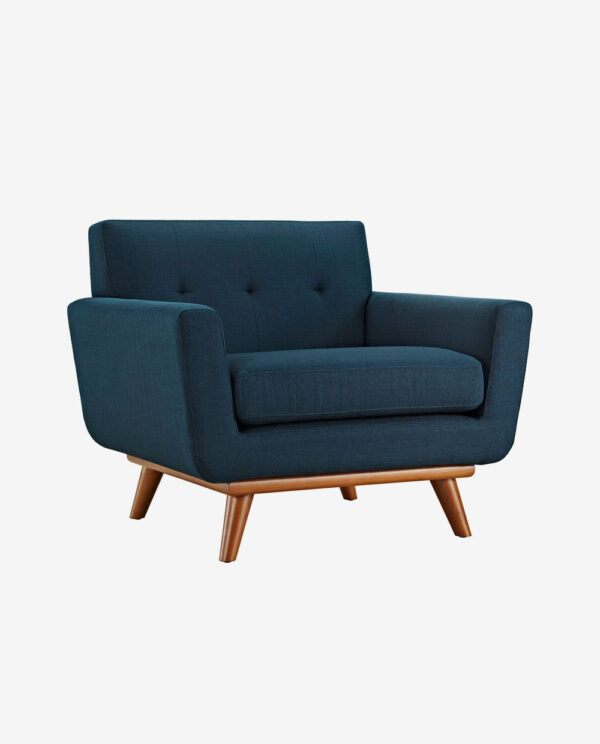 Second image of Modern Teal Armchair with Cushions