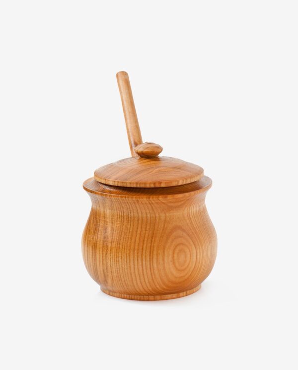 Wooden Sugar Bowl with Lid