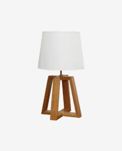 Second image of Stylish Wooden Table Lamp with Shade