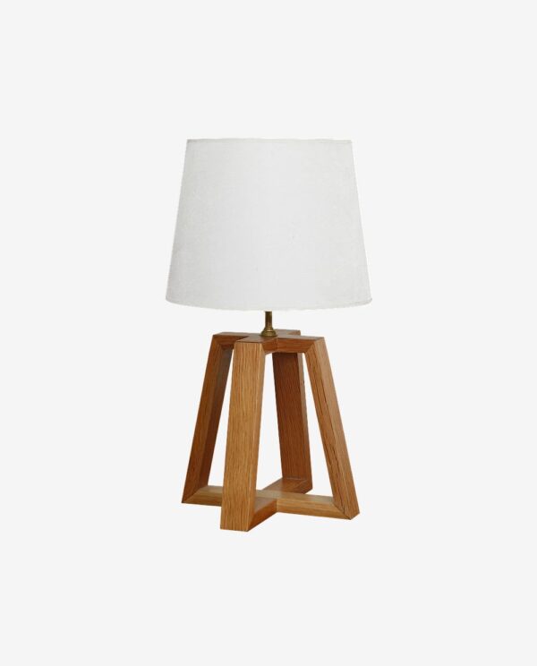 Second image of Stylish Wooden Table Lamp with Shade