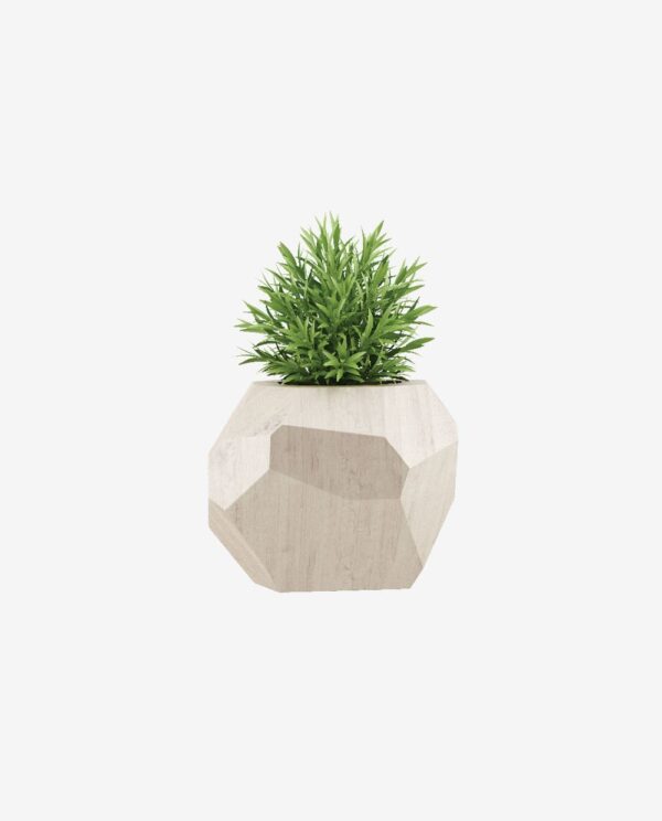 Second image of Geometric Wooden Plant Pots Set