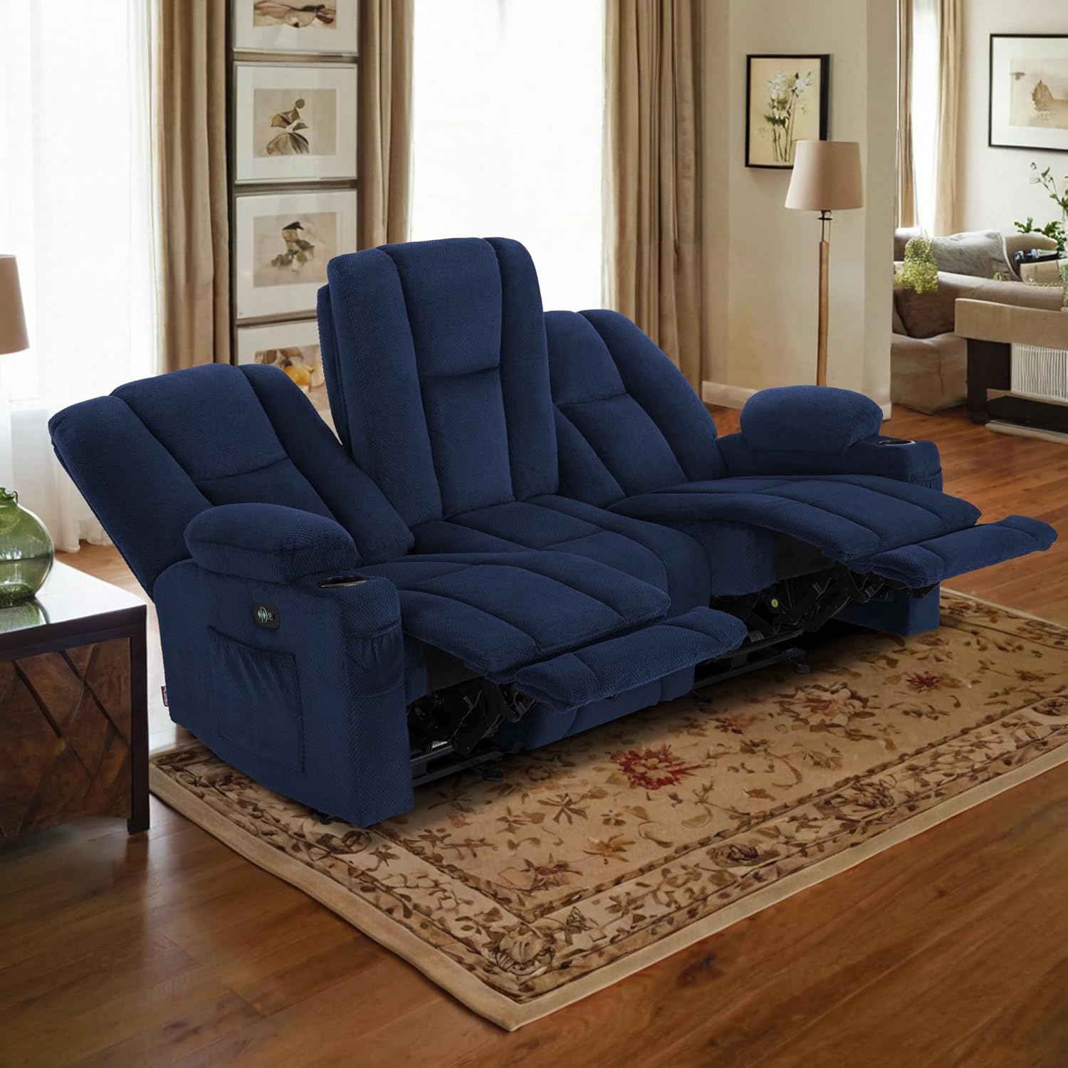 Second image of Luxury Power Reclining Sofa with Massage & Heat